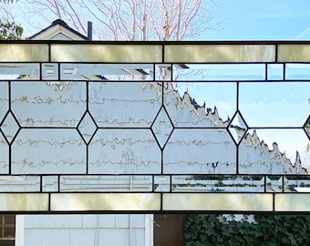 Five Diamond Bevels Transom - 14 3/4" x 43 3/8"