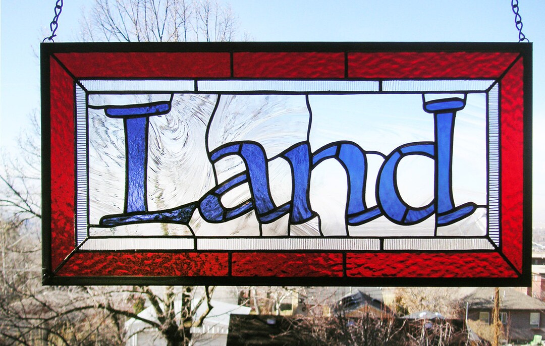 Stained Glass Window Panelname Example Panel10 X 21.5 Etsy