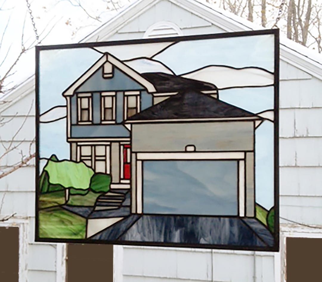 Stained Glass Window Panel--home Elevation- 15.5