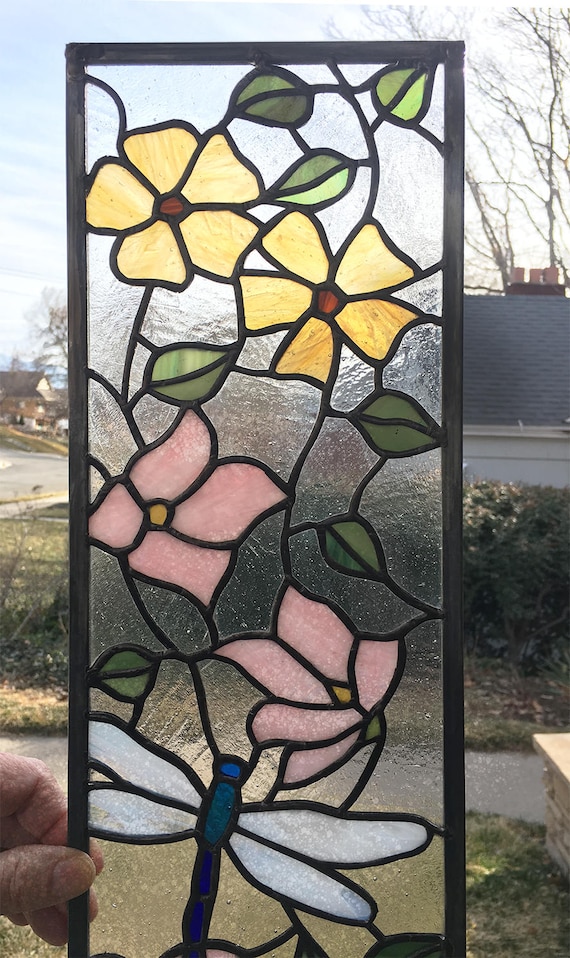 Stained Glass-- Summer Garden Sidelight -- 7