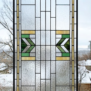 Prairie School Style Three Chevrons Vertical Panel