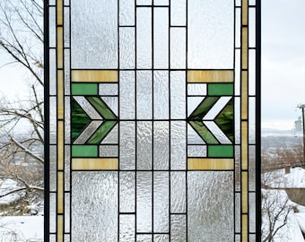 Prairie School Style Three Chevrons Vertical Panel