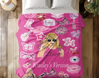 Personalized Beach Blankets for Kids, girl beach Blanket, girls towel, Gift for Music Lovers,