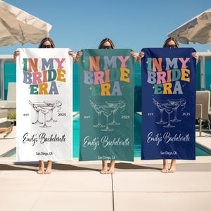 Custom Bride Beach Towel, Personalized Bride Beach Towel, Wedding Beach Towel, Mrs. Beach Towel Gift, Bachelorette Pool Towel, Vacation Gift
