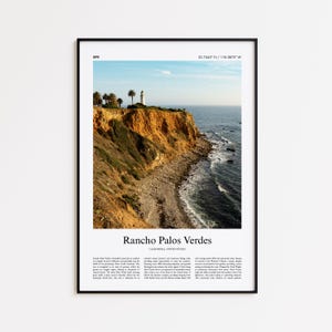 Rancho Palos Verdes Color Print, Rancho Palos Verdes Real Photo Poster, Travel Poster Gift, California, United States, USA, Wall Art Print