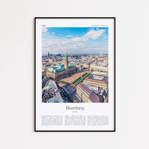 Hamburg Color Print, Hamburg Real Photo Poster, Hamburg Travel Poster Gift, Germany Travel poster, Minimal City Print, Wall Art Print
