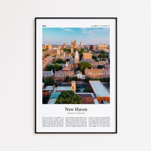 New Haven Color Print, New Haven Real Photo Poster, New Haven Travel Poster Gift, Connecticut, United States, USA, Wall Art Print