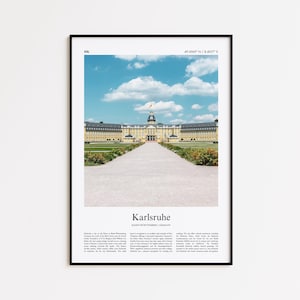 Karlsruhe Color Print, Karlsruhe Real Photo Poster, Karlsruhe Travel Poster Gift, Baden-Württemberg, Germany Travel poster, Minimal Print