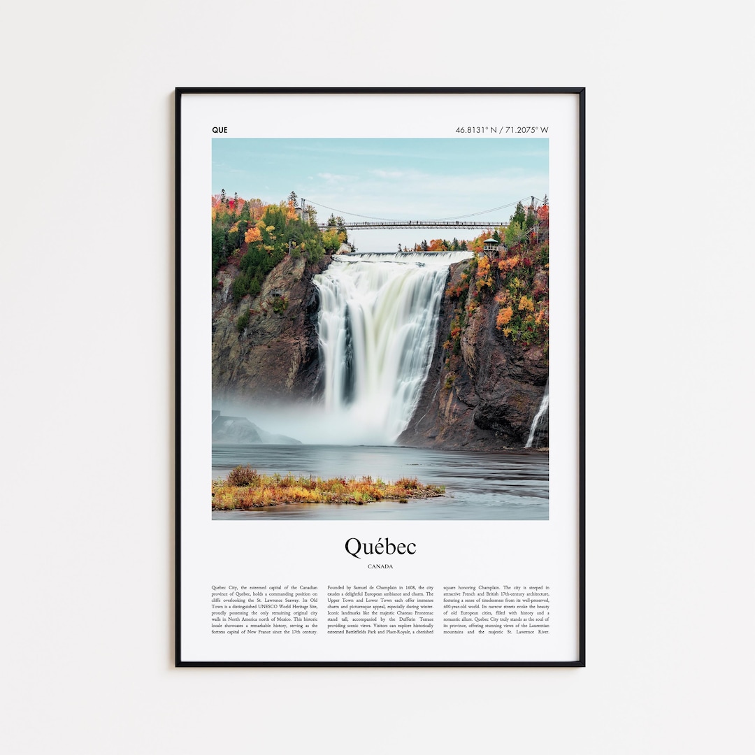 Quebec Color Québec Color Print, Québec Real Photo Poster, Quebec Travel Poster Gift ...