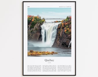 Québec Farbdruck, Québec Echtfoto Poster, Québec Reise Poster Geschenk, Kanada Reiseplakat, Minimal Stadt Druck, Wand Kunst Druck