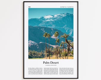 Palm Desert Color Print, Palm Desert Real Photo Poster, Palm Desert Travel Poster Gift, California, United States, USA, Wall Art Print