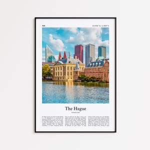 The Hague Color Print, The Hague Real Photo Poster, The Hague Travel Poster Gift, Netherlands Travel poster, Minimal City Print