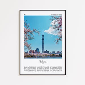 Impresión a color de Tokio, póster fotográfico real de Tokio, póster de viaje de Tokio, póster de viaje a Japón, impresión minimalista de ciudad, impresión de arte mural