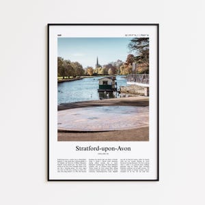 Stratford-upon-Avon kleurenafdruk, Stratford-upon-Avon echte fotoposter, Stratford-upon-Avon reisposter cadeau, Verenigd Koninkrijk