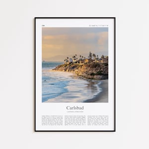 Carlsbad Color Print, Carlsbad Real Photo Poster, Carlsbad Travel Poster Gift, California, United States, USA Travel poster, Minimal Print