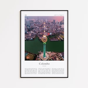 Colombo Color Print, Colombo Real Photo Poster, Colombo Travel Poster Gift, Sri Lanka Travel poster, Minimal City Print, Wall Art Print