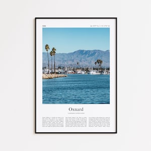Oxnard Color Print, Oxnard Real Photo Poster, Oxnard Travel Poster Gift, California, United States, USA Travel poster, Minimal City Print