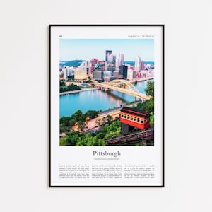 Pittsburgh Color Print, Pittsburgh Real Photo Poster, Pittsburgh Travel Poster Gift, Pennsylvania, United States, USA, Wall Art Print