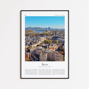 Bonn Color Print, Bonn Real Photo Poster, Bonn Travel Poster Gift, North Rhine-Westphalia, Germany Travel poster, Minimal City Print