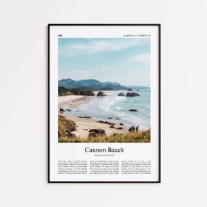 Cannon Beach Color Print, Cannon Beach Real Photo Poster, Cannon Beach Travel Poster Gift, Oregon, United States, USA, Wall Art Print