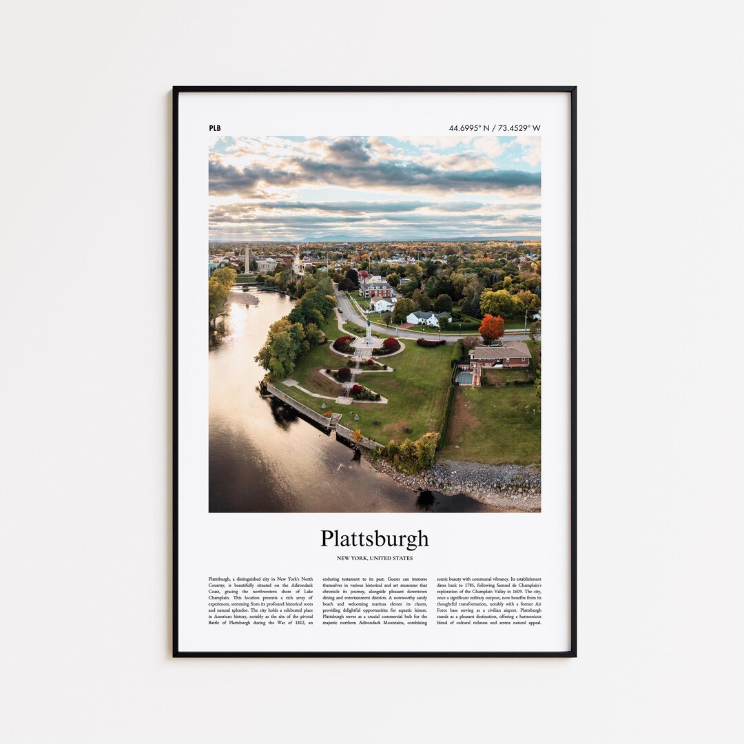 Plattsburgh Color Print, Plattsburgh Real Photo Poster, Plattsburgh