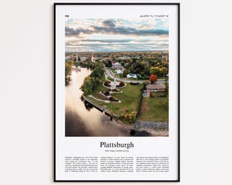 Plattsburgh Color Print, Plattsburgh Real Photo Poster, Plattsburgh Travel Poster Gift, New York, United States, USA, Wall Art Print