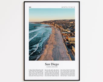 San Diego Color Print, San Diego Real Photo Poster, San Diego Travel Poster Gift, California, United States, USA, Wall Art Print