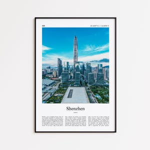 Shenzhen Color Print, Shenzhen Real Photo Poster, Shenzhen Travel Poster Gift, China Travel poster, Minimal City Print, Wall Art Print