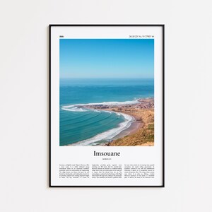 Imsouane Color Print, Imsouane Real Photo Poster, Imsouane Travel Poster Gift, Morocco Travel poster, Minimal City Print, Wall Art Print