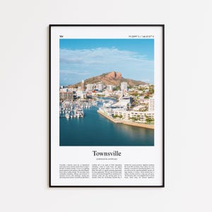 Townsville Color Print, Townsville Real Photo Poster, Townsville Travel Poster Gift, Queensland, Australia Travel poster, Minimal City Print
