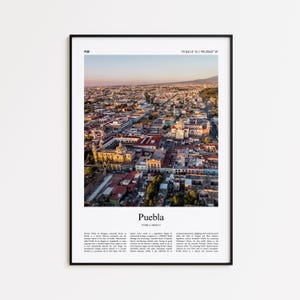 Heroica Puebla de Zaragoza Color Print, Heroica Puebla de Zaragoza Real Photo Poster, Travel Poster Gift, Puebla, Mexico, Wall Art Print