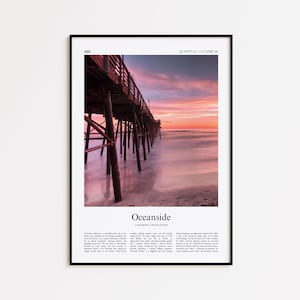 Oceanside Color Print, Oceanside Real Photo Poster, Oceanside Travel Poster Gift, California, United States, USA, Wall Art Print