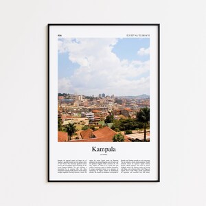 Kampala Color Print, Kampala Real Photo Poster, Kampala Travel Poster Gift, Uganda Travel poster, Minimal City Print, Wall Art Print