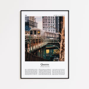 Queens Color Print, Queens Real Photo Poster, Queens Travel Poster Gift, New York, United States, USA Travel poster, Minimal City Print