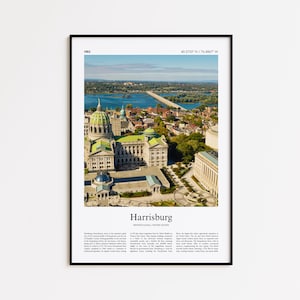 Harrisburg Color Print, Harrisburg Real Photo Poster, Harrisburg Travel Poster Gift, Pennsylvania, United States, USA, Wall Art Print