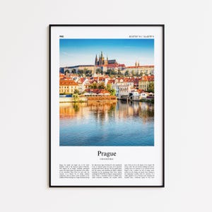 Prague Color Print, Prague Real Photo Poster, Prague Travel Poster Gift, Czech Republic Travel poster, Minimal City Print, Wall Art Print