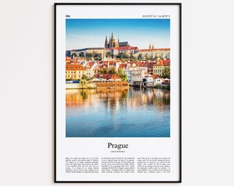 Prague Color Print, Prague Real Photo Poster, Prague Travel Poster Gift, Czech Republic Travel poster, Minimal City Print, Wall Art Print