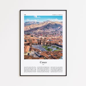 Cusco Color Print, Cusco Real Photo Poster, Cusco Travel Poster Gift, Peru Travel poster, Minimal City Print, Wall Art Print