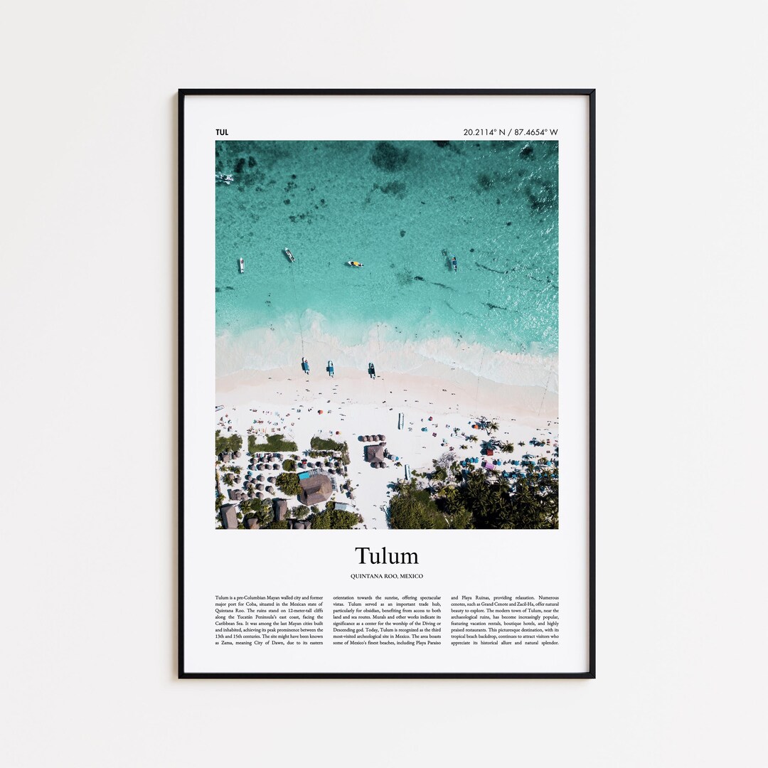 Tulum Color Print, Tulum Real Photo Poster, Tulum Travel Poster Gift ...