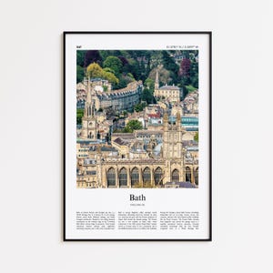 Bath Color Print, Bath Real Photo Poster, Bath Travel Poster Gift, Somerset, United Kingdom Travel poster, Minimal City Print