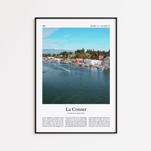 La Conner Color Print, La Conner Real Photo Poster, La Conner Travel Poster Gift, Washington, United States, USA, Wall Art Print