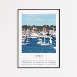 Newport Color Print, Newport Real Photo Poster, Newport Travel Poster Gift, Rhode Island, United States, USA Travel poster, Minimal Print