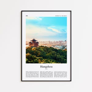 Hangchun Farbdruck, Hangzuu Echtfoto Poster, Hangxi Reise Poster Geschenk, China Reiseplakat, Minimal Stadt Druck, Wand Kunst Druck