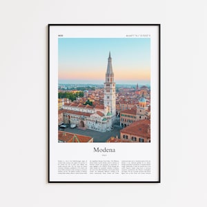 Modena Color Print, Modena Real Photo Poster, Modena Travel Poster Gift, Italy Travel poster, Minimal City Print, Wall Art Print