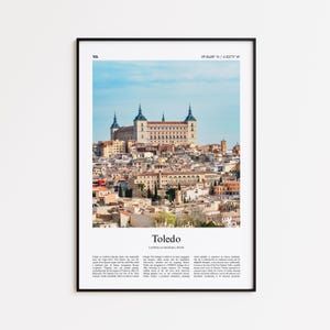 Toledo Color Print, Toledo Real Photo Poster, Toledo Travel Poster Gift, Castile-La Mancha, Spain Travel poster, Minimal City Print