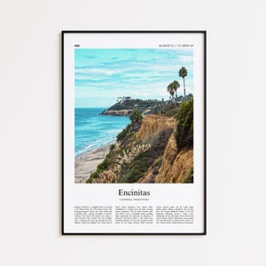 Encinitas Color Print, Encinitas Real Photo Poster, Encinitas Travel Poster Gift, California, United States, USA, Wall Art Print