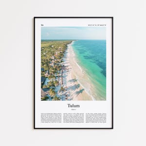 Tulum Color Print, Tulum Real Photo Poster, Tulum Travel Poster Gift, Mexico Travel poster, Minimal City Print, Wall Art Print