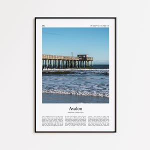 Avalon Color Print, Avalon Real Photo Poster, Avalon Travel Poster Gift, New Jersey, United States, USA Travel poster, Minimal City Print