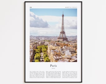 Paris Color Print, Paris Real Photo Poster, Paris Travel Poster Gift, France Travel poster, Minimal City Print, Wall Art Print