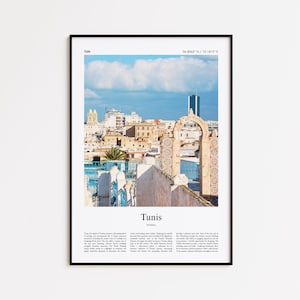 Tunis Color Print, Tunis Real Photo Poster, Tunis Travel Poster Gift, Tunisia Travel poster, Minimal City Print, Wall Art Print